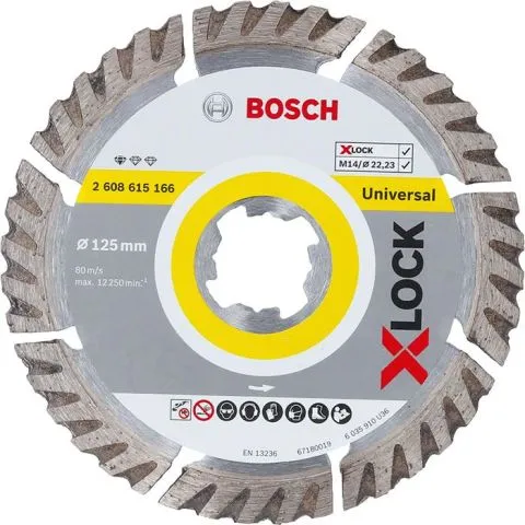 Standard for Universal Bosch Diamantkapskiva med X-LOCK 125 × 22,23 × 2 × 10 mm Utförsäljning